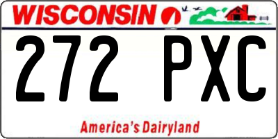 WI license plate 272PXC