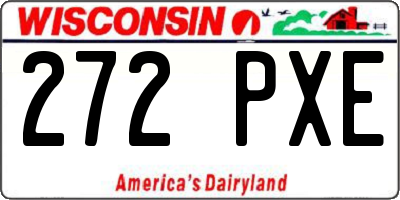 WI license plate 272PXE