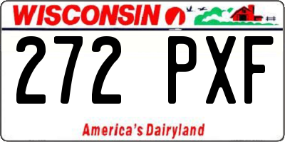 WI license plate 272PXF