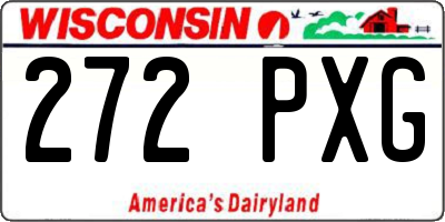 WI license plate 272PXG