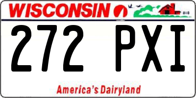 WI license plate 272PXI