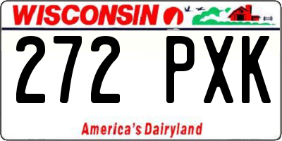 WI license plate 272PXK