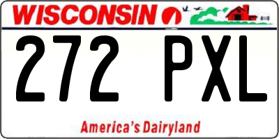 WI license plate 272PXL