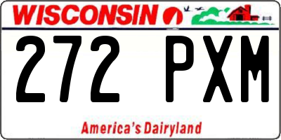 WI license plate 272PXM