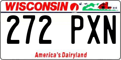 WI license plate 272PXN
