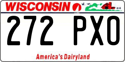 WI license plate 272PXO