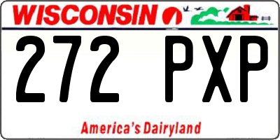 WI license plate 272PXP