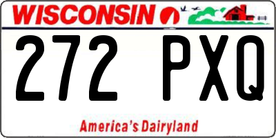 WI license plate 272PXQ