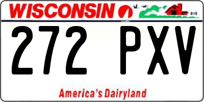 WI license plate 272PXV