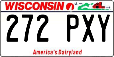 WI license plate 272PXY