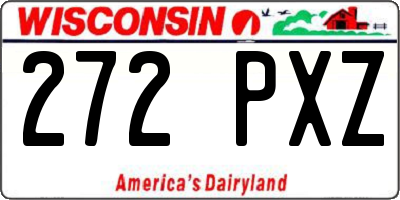 WI license plate 272PXZ