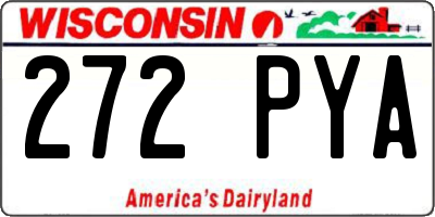 WI license plate 272PYA