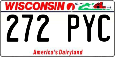 WI license plate 272PYC