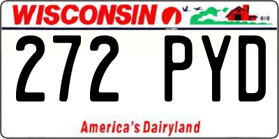 WI license plate 272PYD