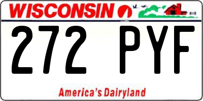 WI license plate 272PYF