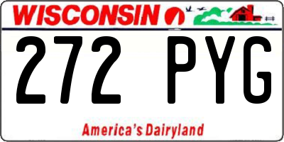 WI license plate 272PYG