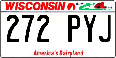 WI license plate 272PYJ