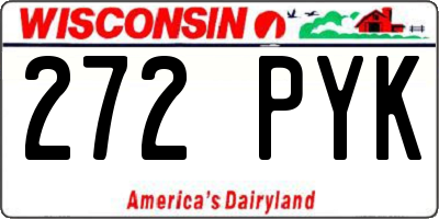 WI license plate 272PYK