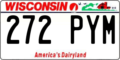 WI license plate 272PYM
