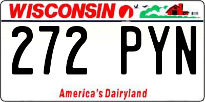 WI license plate 272PYN