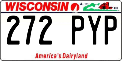 WI license plate 272PYP