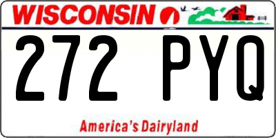WI license plate 272PYQ