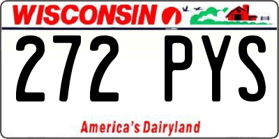 WI license plate 272PYS