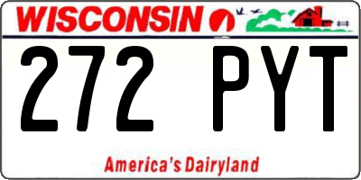 WI license plate 272PYT
