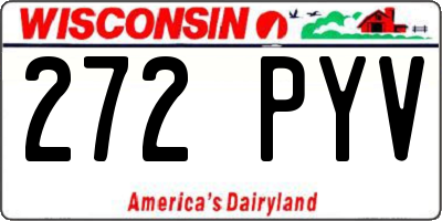 WI license plate 272PYV