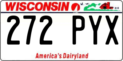 WI license plate 272PYX