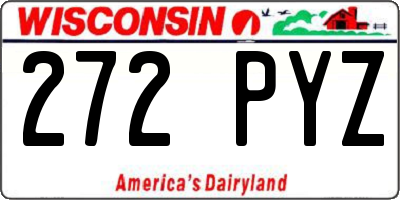 WI license plate 272PYZ