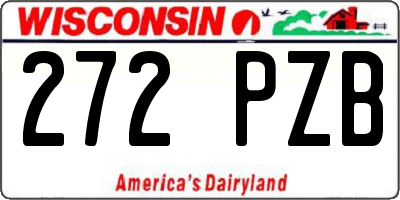 WI license plate 272PZB