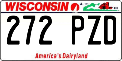 WI license plate 272PZD