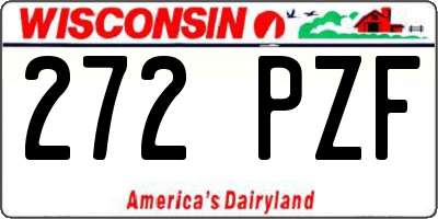WI license plate 272PZF