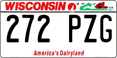 WI license plate 272PZG