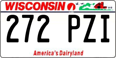 WI license plate 272PZI