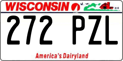WI license plate 272PZL