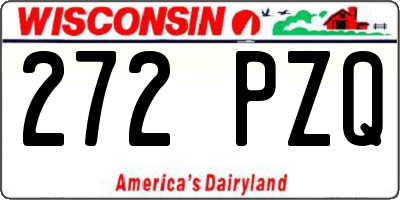 WI license plate 272PZQ