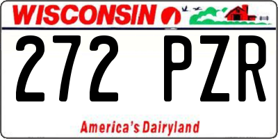 WI license plate 272PZR