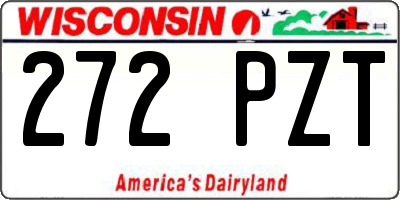 WI license plate 272PZT