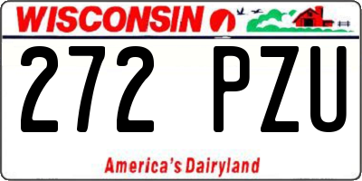WI license plate 272PZU