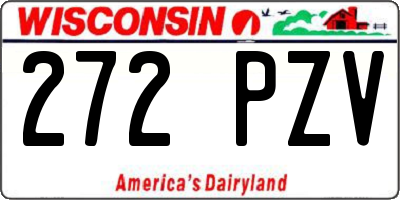 WI license plate 272PZV