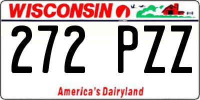 WI license plate 272PZZ
