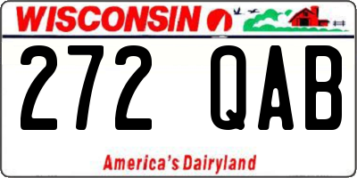 WI license plate 272QAB