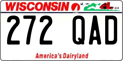 WI license plate 272QAD