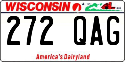 WI license plate 272QAG