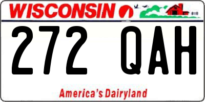WI license plate 272QAH