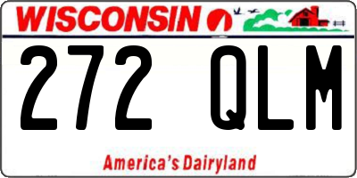 WI license plate 272QLM