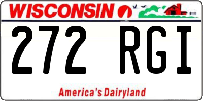 WI license plate 272RGI