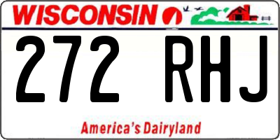 WI license plate 272RHJ